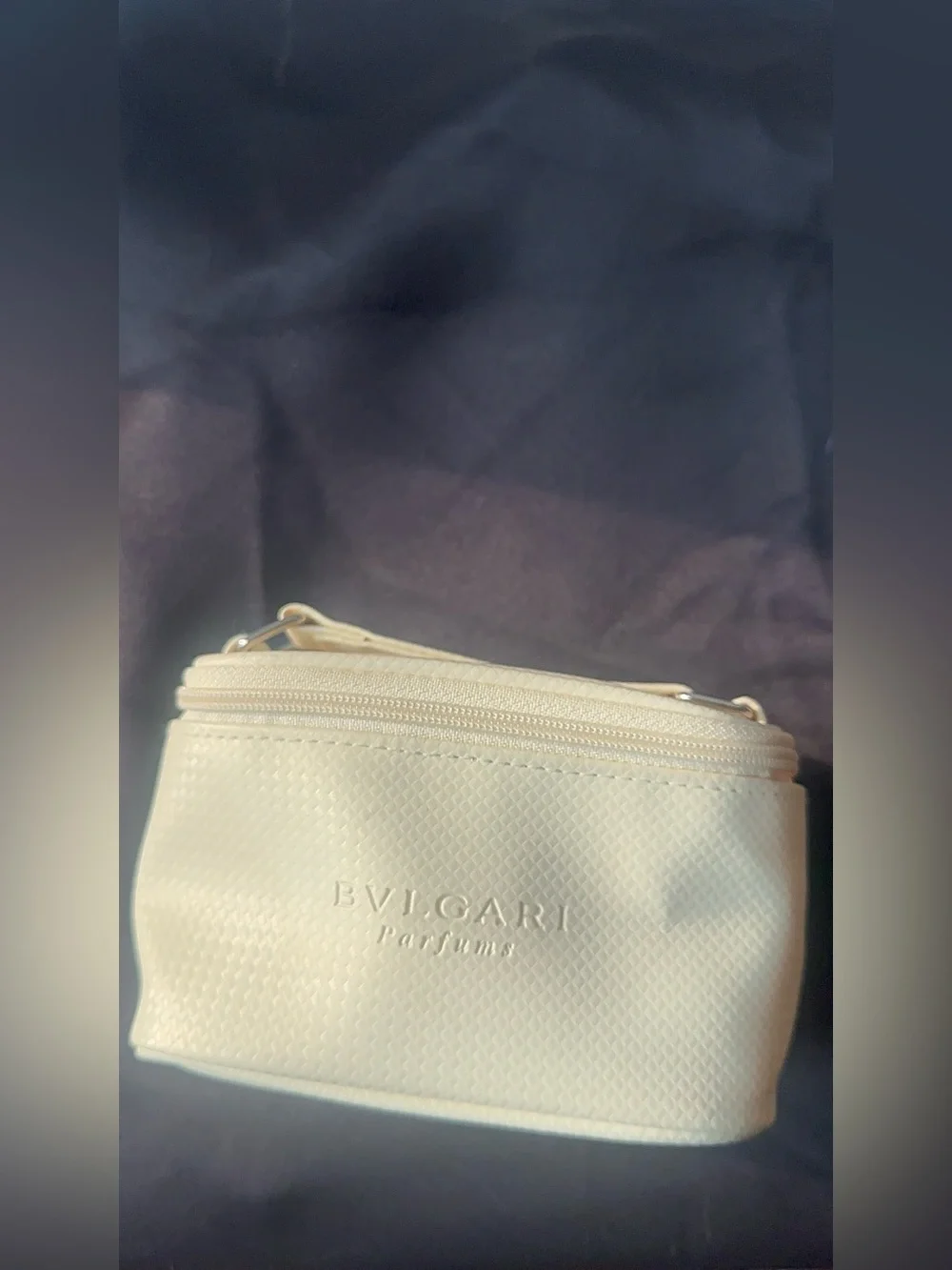 Bvlgari Parfums Light Yellow Cosmetic Train Case Makeup Travel Bag